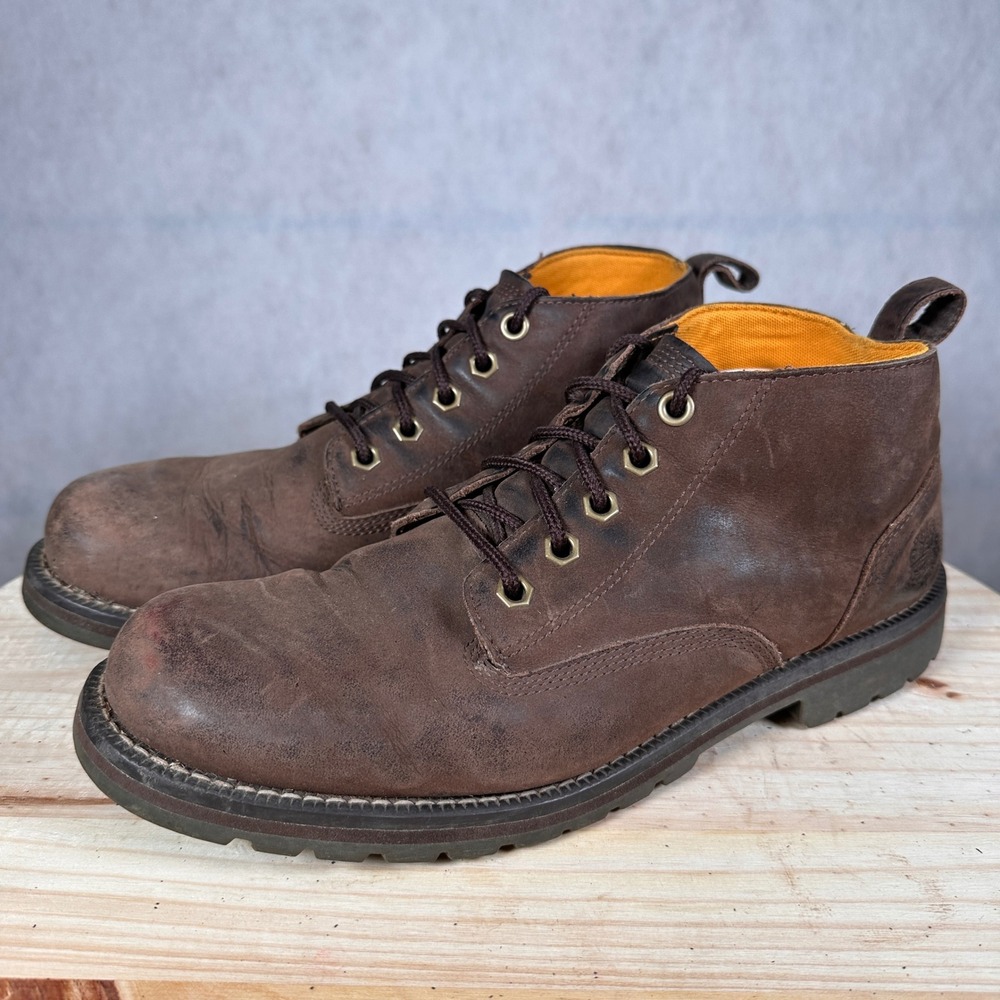 Timberland Larchmont II Chukka Boots Mens 10 Dark Brown Waterproof Leather A44MG